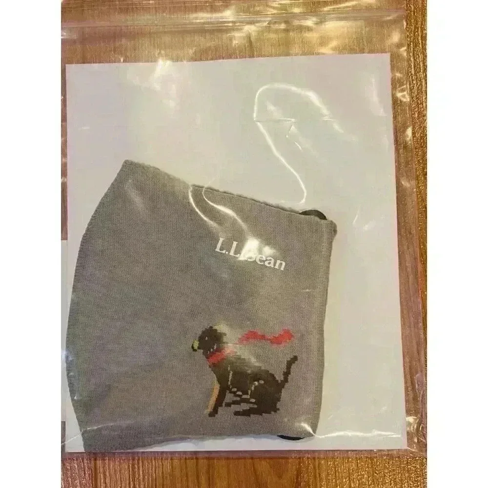 Pet Dog Hearts And Birthday Bandana Set And L.L. Bean Dog Printed Face Mask